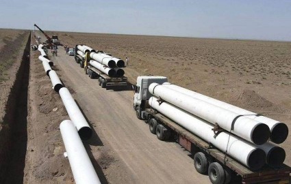 پیشرفت ۵۰ درصدی پروژه انتقال آب خلیج فارس به مس شهربابک